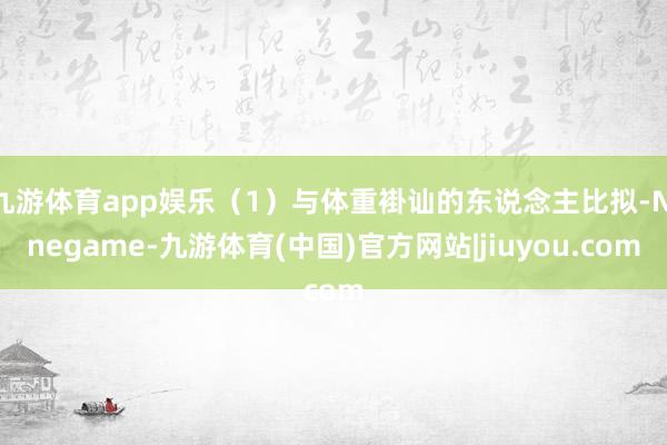 九游体育app娱乐（1）与体重褂讪的东说念主比拟-Ninegame-九游体育(中国)官方网站|jiuyou.com