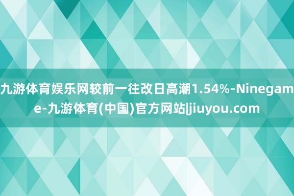 九游体育娱乐网较前一往改日高潮1.54%-Ninegame-九游体育(中国)官方网站|jiuyou.com
